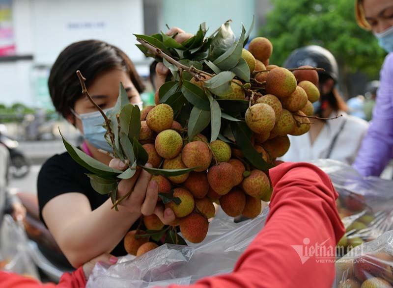 Đắt nhất chợ Hà Nội: Vải thiều u trứng 160.000 đồng/kg vẫn ‘cháy hàng’ - Ảnh 2.