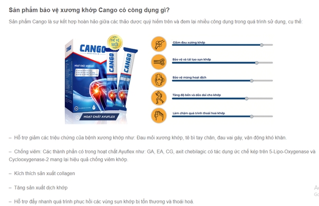 Sản phẩm Cango được quảng cáo sai phép như thế nào? - Ảnh 1.